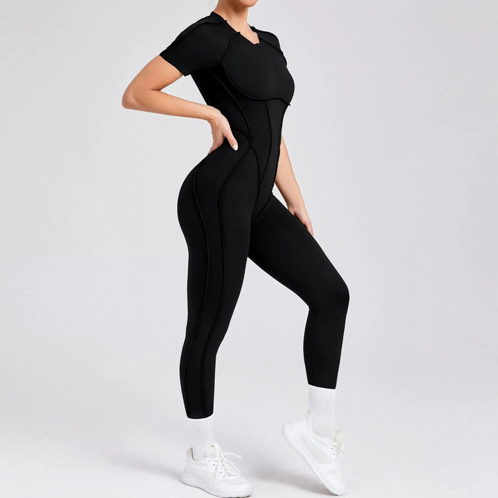 New Autumn/Winter Long-Sleeved One-Piece Yoga Jumpsuit for Women – Backless, Slim Fit Sports Outfit