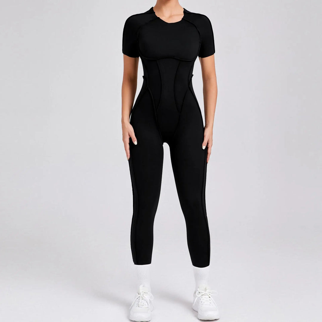 New Autumn/Winter Long-Sleeved One-Piece Yoga Jumpsuit for Women – Backless, Slim Fit Sports Outfit