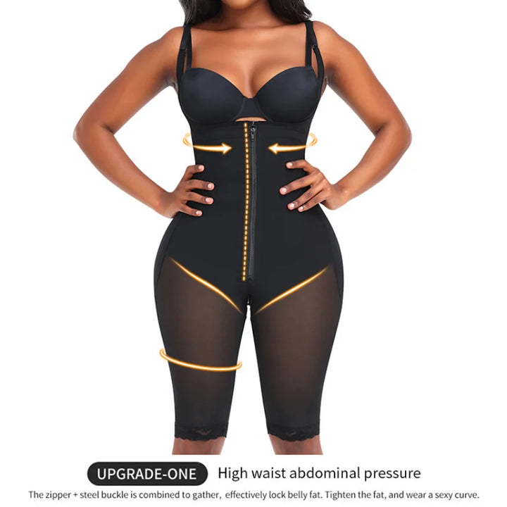 Fajas High Compression Shapewear Bodysuit for Women – Tummy Control & Thigh Slimming
