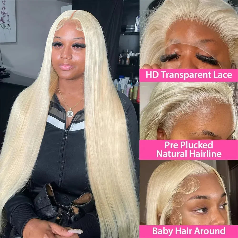 Luxe Power Length Wig – 613 Honey Blonde HD Lace Frontal (36–38")