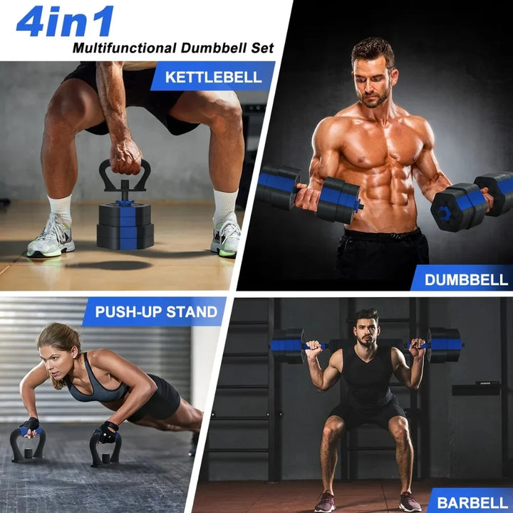 EmpowerForm 4-in-1 Adjustable Dumbbell Set – 25lb Home Gym System