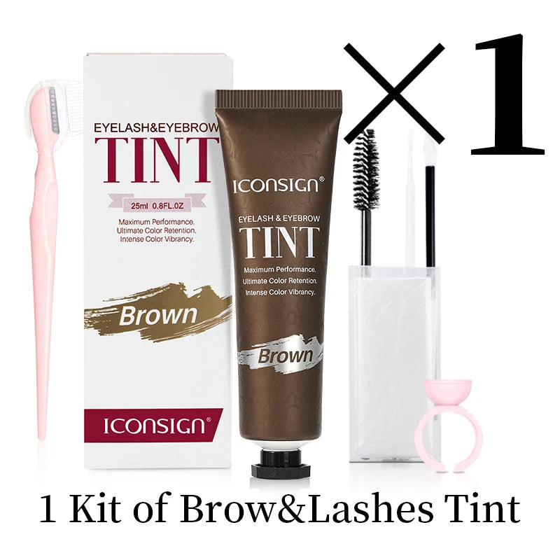 ICONSIGN 3-in-1 Tint Kit for Brows, Lashes & Beard – Long-Lasting Color in Minutes