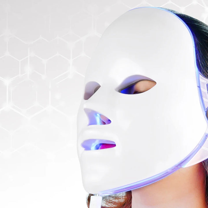 LED Skin Beauty Device – USB Rechargeable Facial Massager & Light Therapy Mask