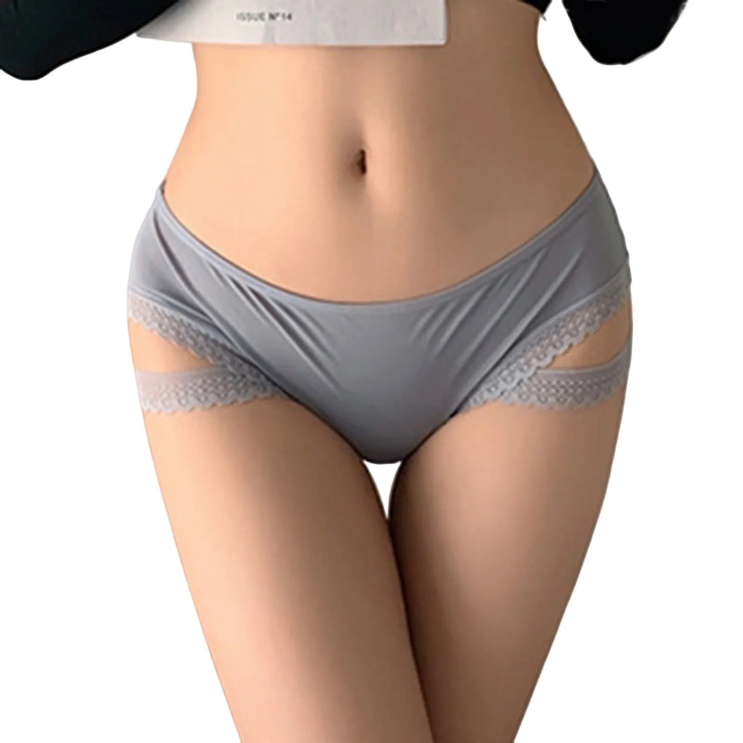 EmpowerEase Lace Splice Hollow Brief – Seamless & Sensual