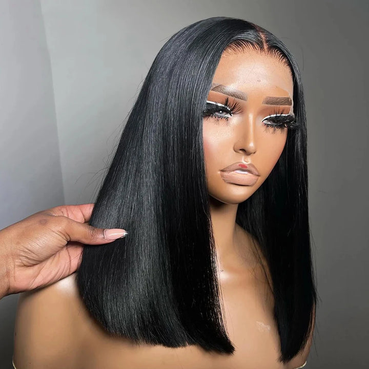 Empower Luxe Straight Bob – 13x4 Transparent Lace Front Human Hair Wig