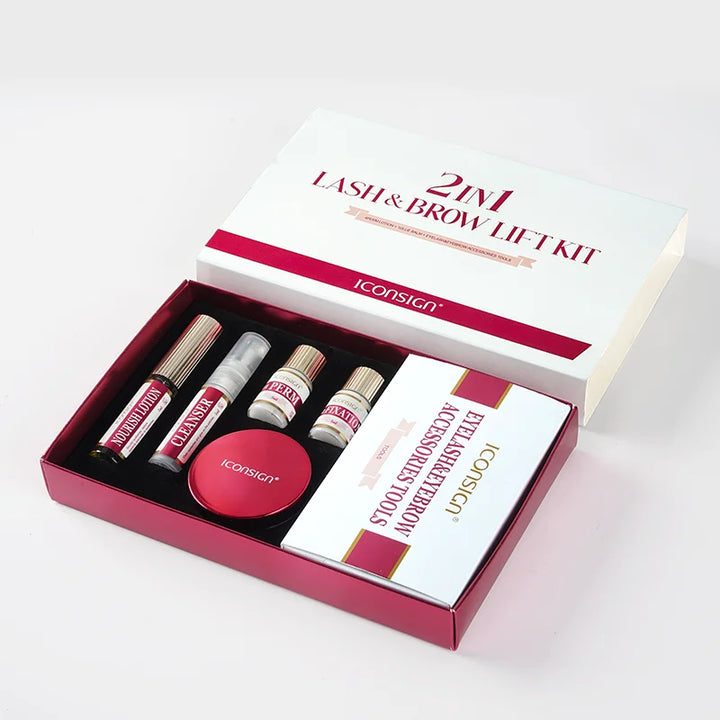 2-in-1 Lash & Brow Lift Kit – Long-Lasting Curl + Definition (6–8 Weeks)