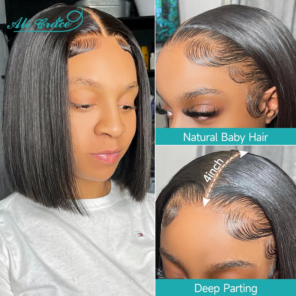 Empower Bob – Natural Black Brazilian Lace Front Wig