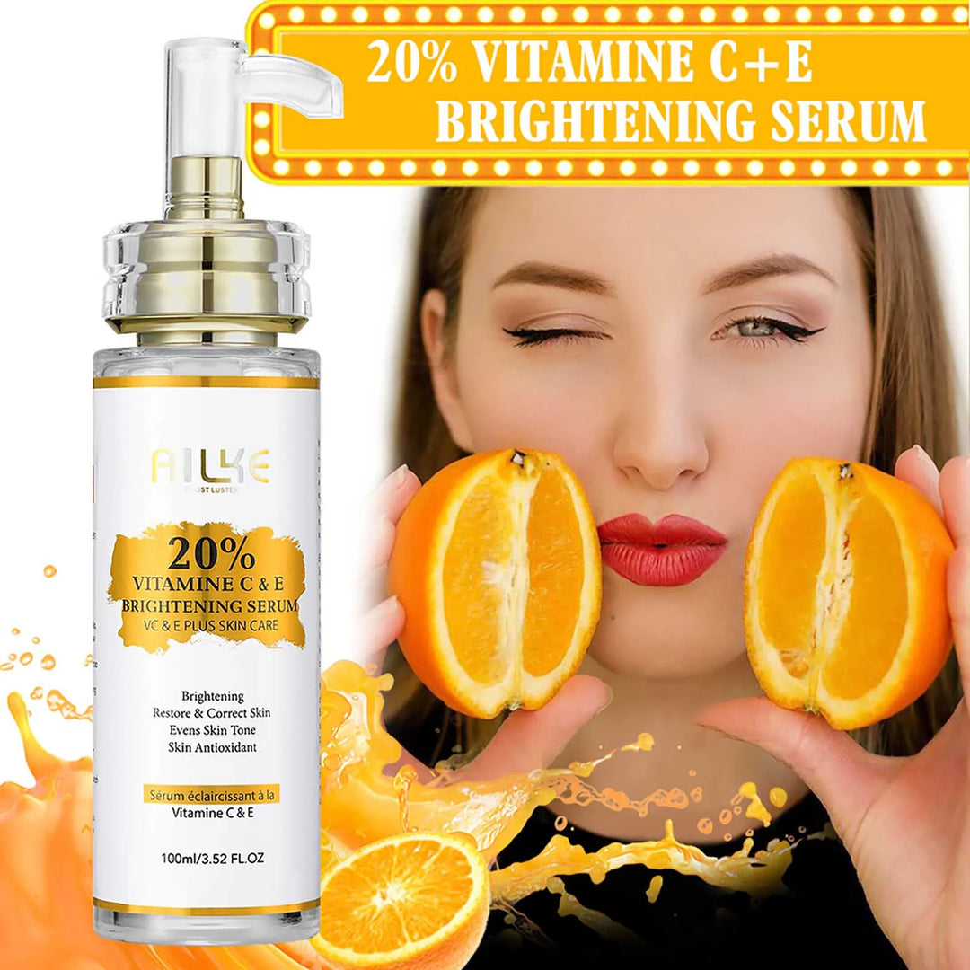 AILKE Vitamin C & E Organic Skin Care Kit – 4-in-1 Brightening Body Set