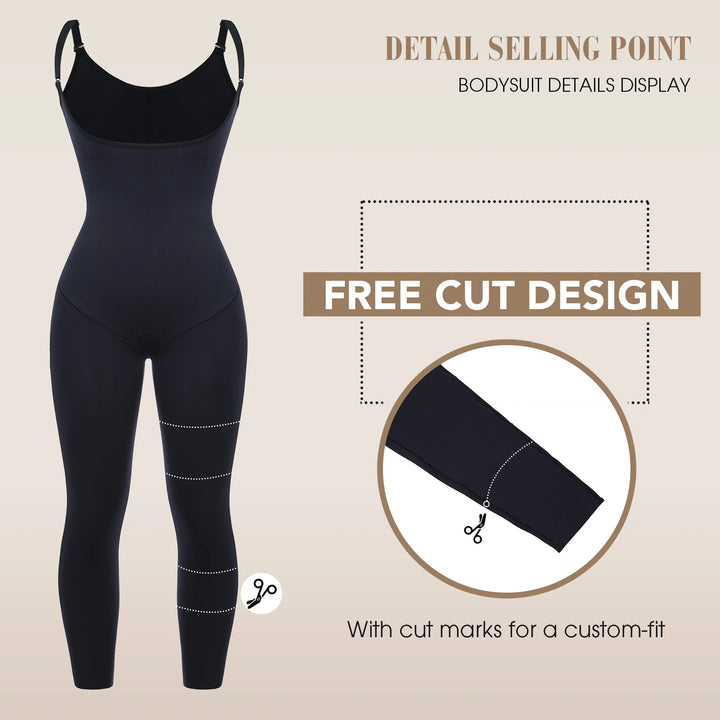 HEXIN Supper High Waist Shapewear Bodysuit – Tummy Control, Butt Lifter, Underboob Support, Adjustable Straps