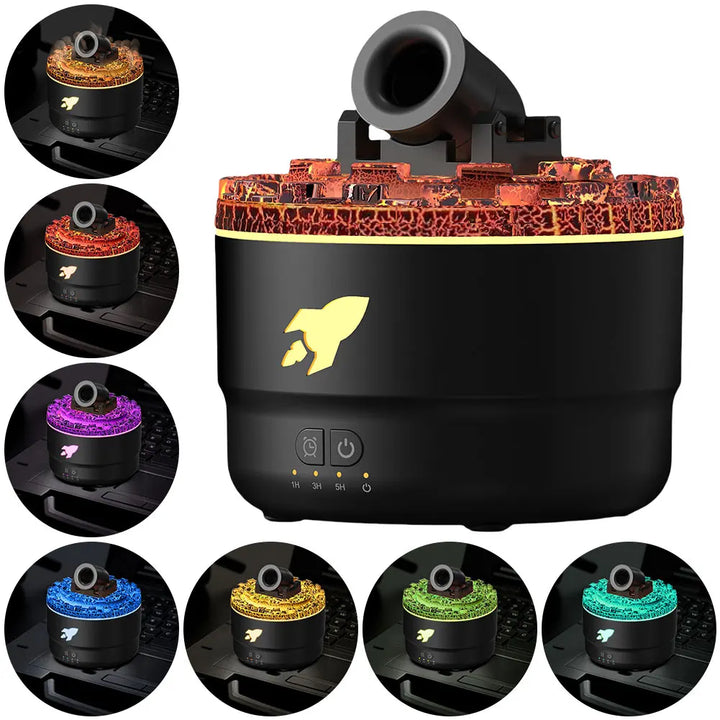 Volcanic Crack Light Cannons Humidifier Essential Oil Diffuser with Timer Cannon Blast Aroma Humidifier Aromatherapy Diffuser