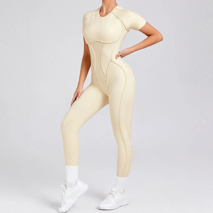New Autumn/Winter Long-Sleeved One-Piece Yoga Jumpsuit for Women – Backless, Slim Fit Sports Outfit