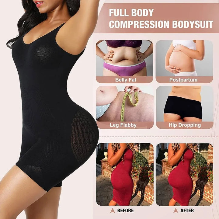 EmpowerEase Seamless Low-Back Full Body Shaper – Butt Lifter & Tummy Control Bodysuit