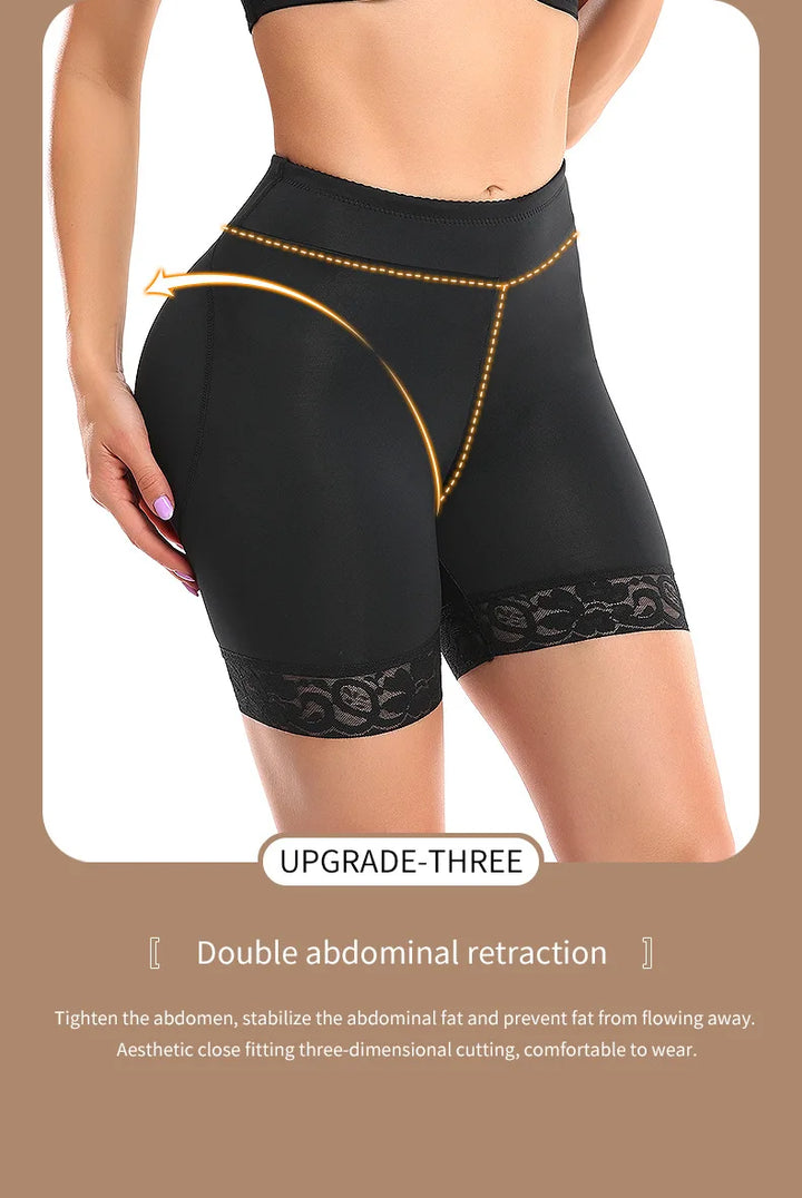 Women’s Butt Lifter Padded Lace Shapewear – Seamless Booty Enhancer Shorts