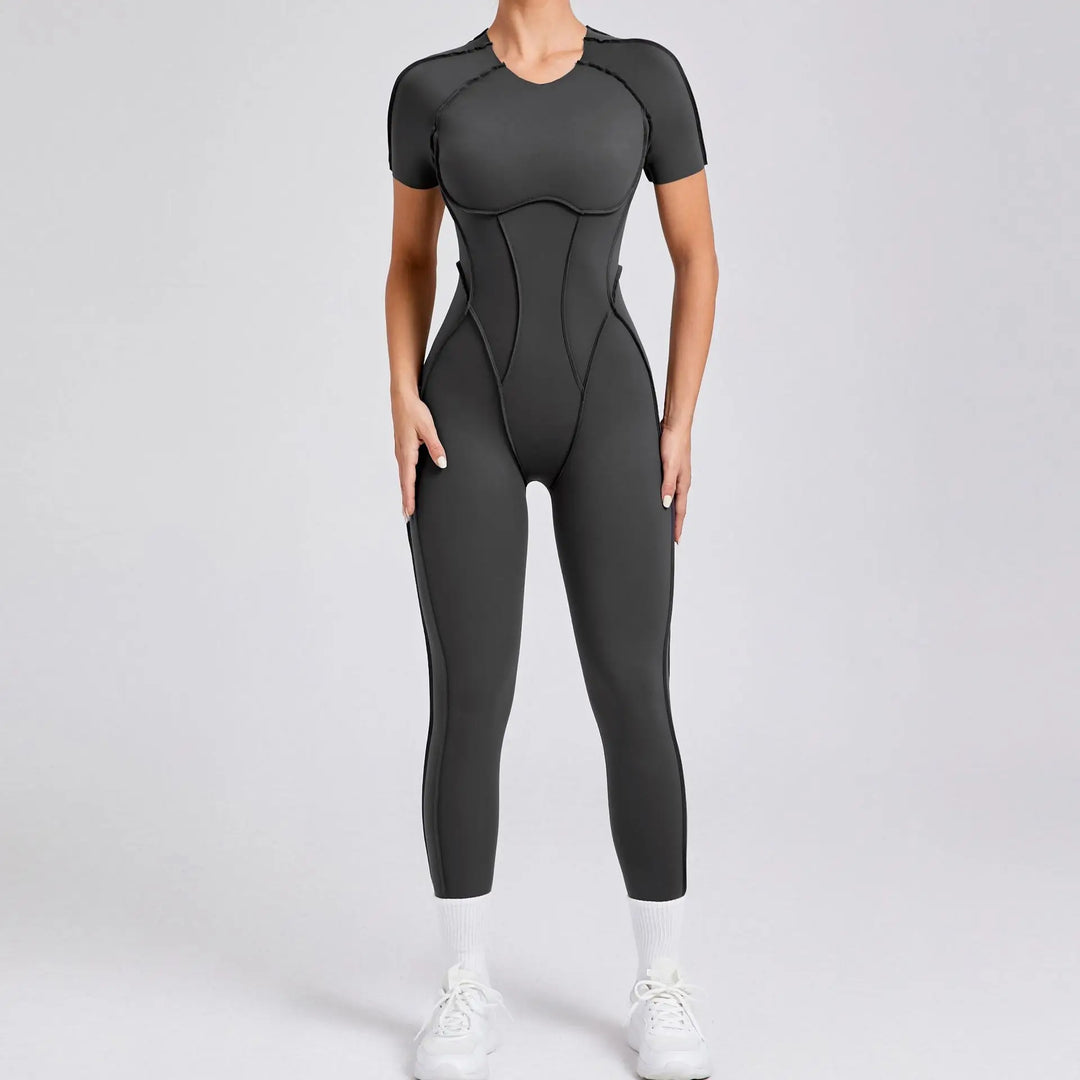 New Autumn/Winter Long-Sleeved One-Piece Yoga Jumpsuit for Women – Backless, Slim Fit Sports Outfit
