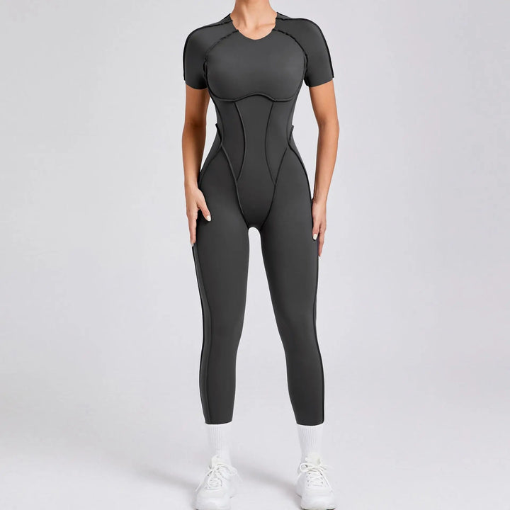 New Autumn/Winter Long-Sleeved One-Piece Yoga Jumpsuit for Women – Backless, Slim Fit Sports Outfit
