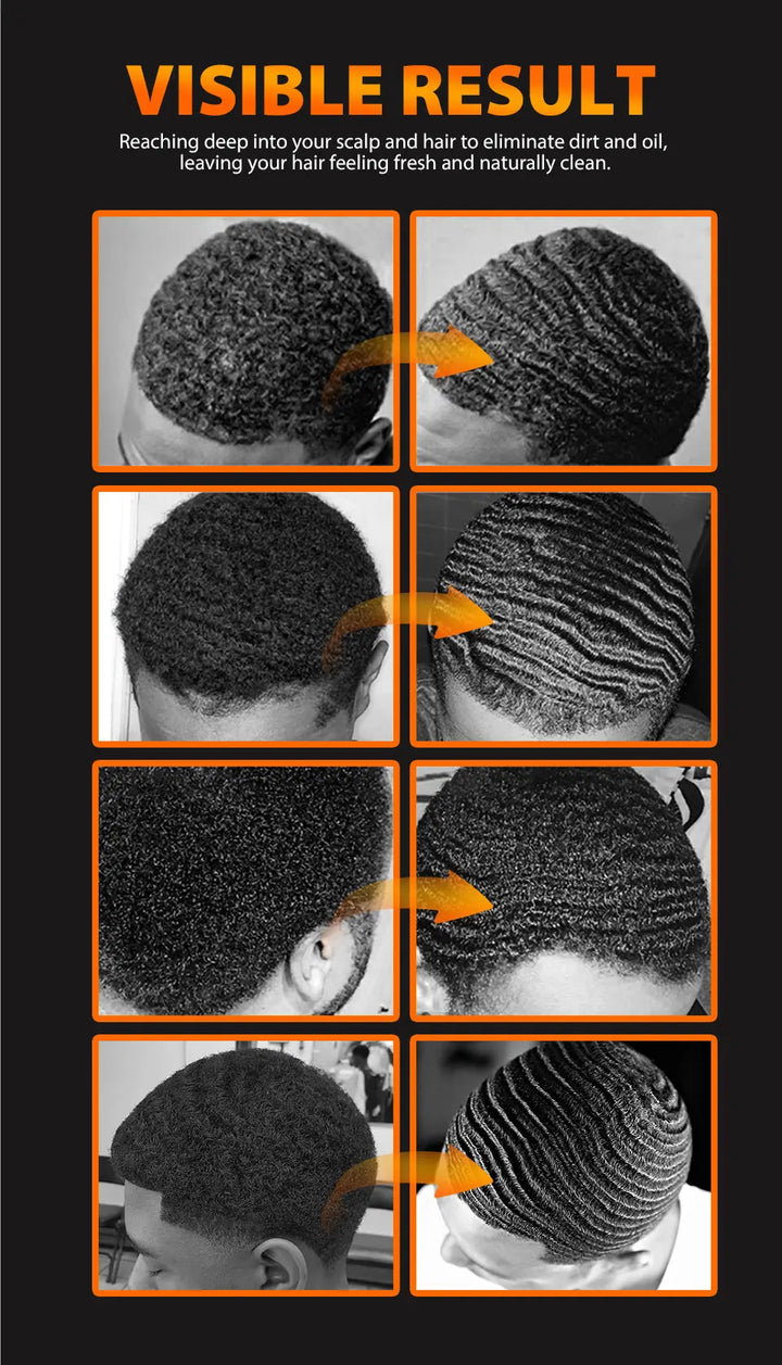 Biotin WaveControl Pomade – Strong Hold 360° Styling Cream for Men with Brush
