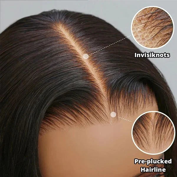 Ready-to-Wear Body Wave Wig – 100% Human Hair with Glueless Lace Closure