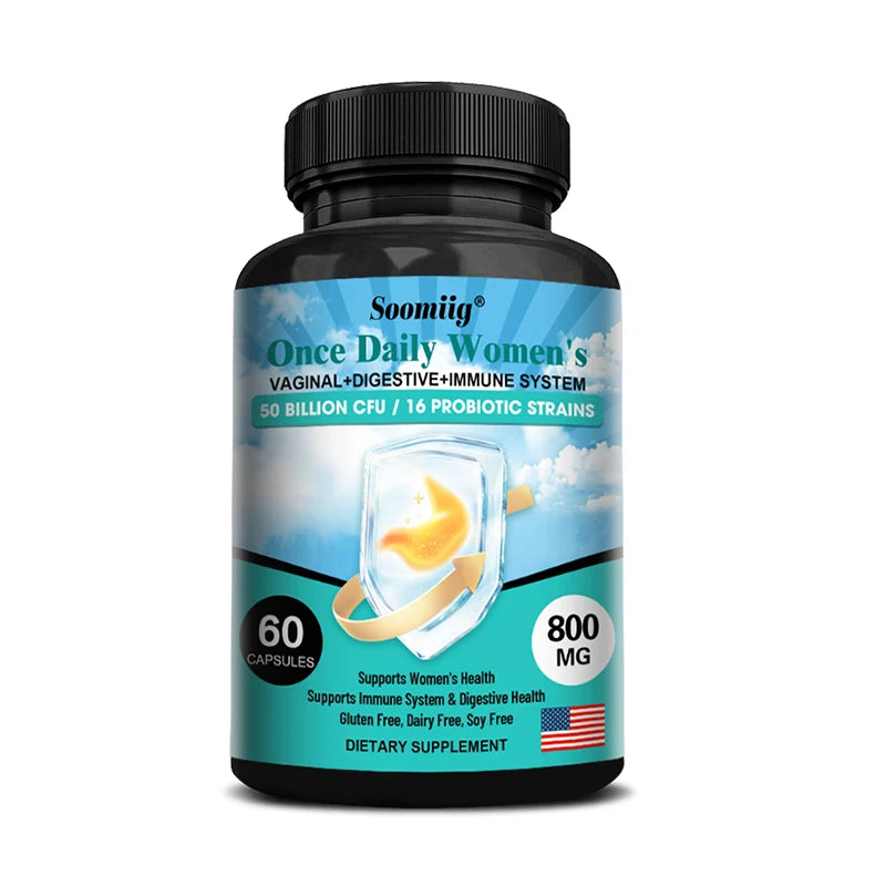 Probiotic & Prebiotic Supplements for Women – 50 Billion CFU, 16 Strains, Digestive & Immune Support, pH Balance, Energy Boost