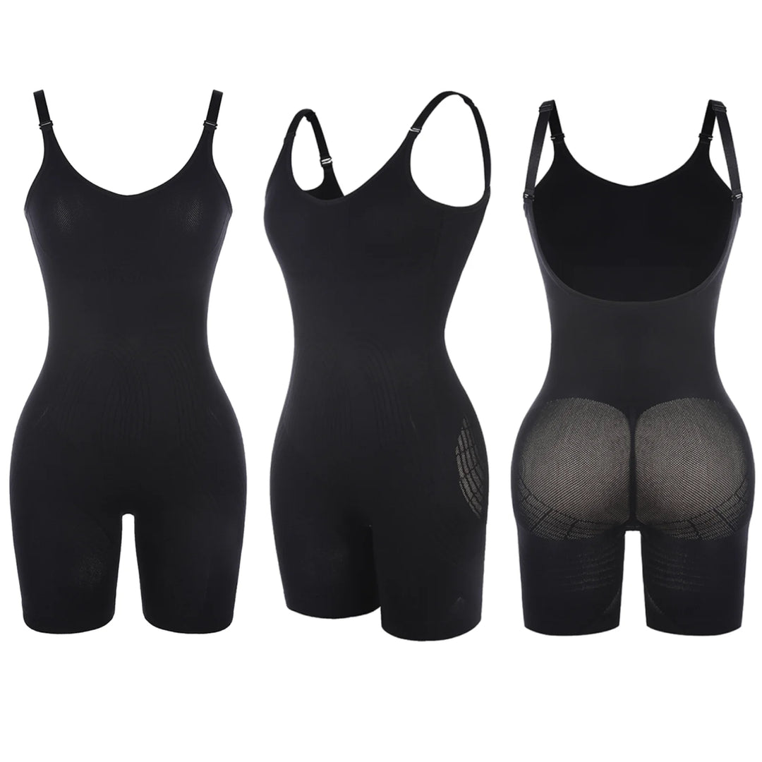 EmpowerEase Seamless Low-Back Full Body Shaper – Butt Lifter & Tummy Control Bodysuit