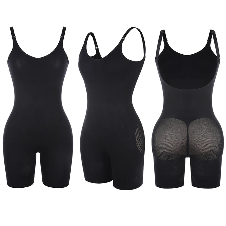 EmpowerEase Seamless Low-Back Full Body Shaper – Butt Lifter & Tummy Control Bodysuit