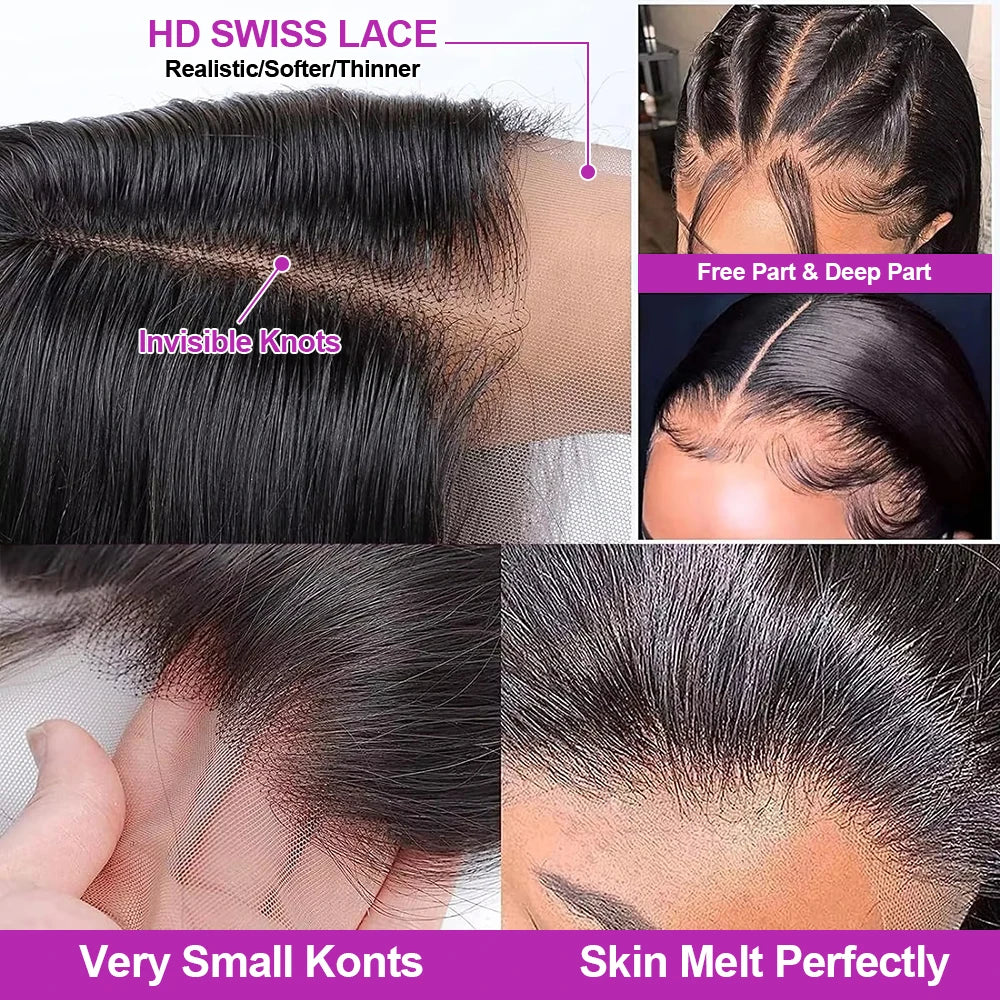Empower Luxe HD Lace Wig – Glueless Bone Straight Bob in 250% Density Human Hair
