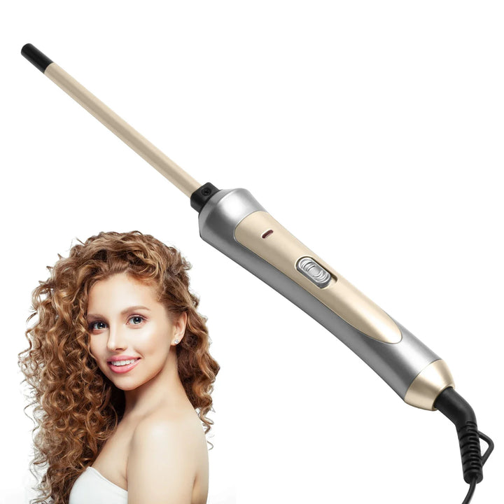 UltraCurl 9mm Precision Curling Wand – Tourmaline Ceramic Crimper for Defined, Long-Lasting Curls
