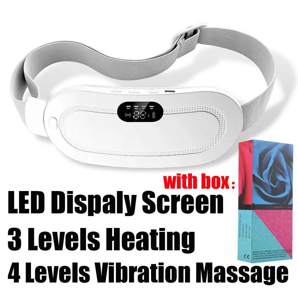 Portable Heating Pad – Menstrual Heating Massager Belt with Vibration & Adjustable Temperature, Period Relief Thermal Waist & Abdominal Warmer