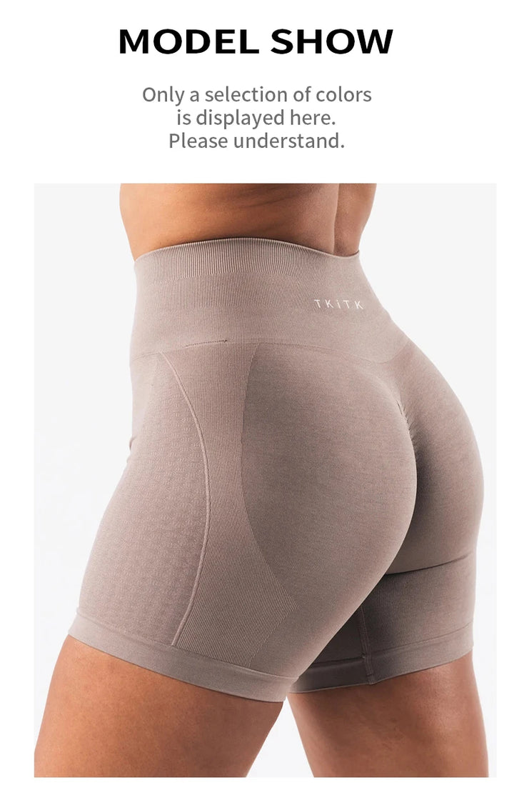 2-Piece TKITK Amplify Contour Seamless Workout Shorts – Women’s Soft Biker & Yoga Set