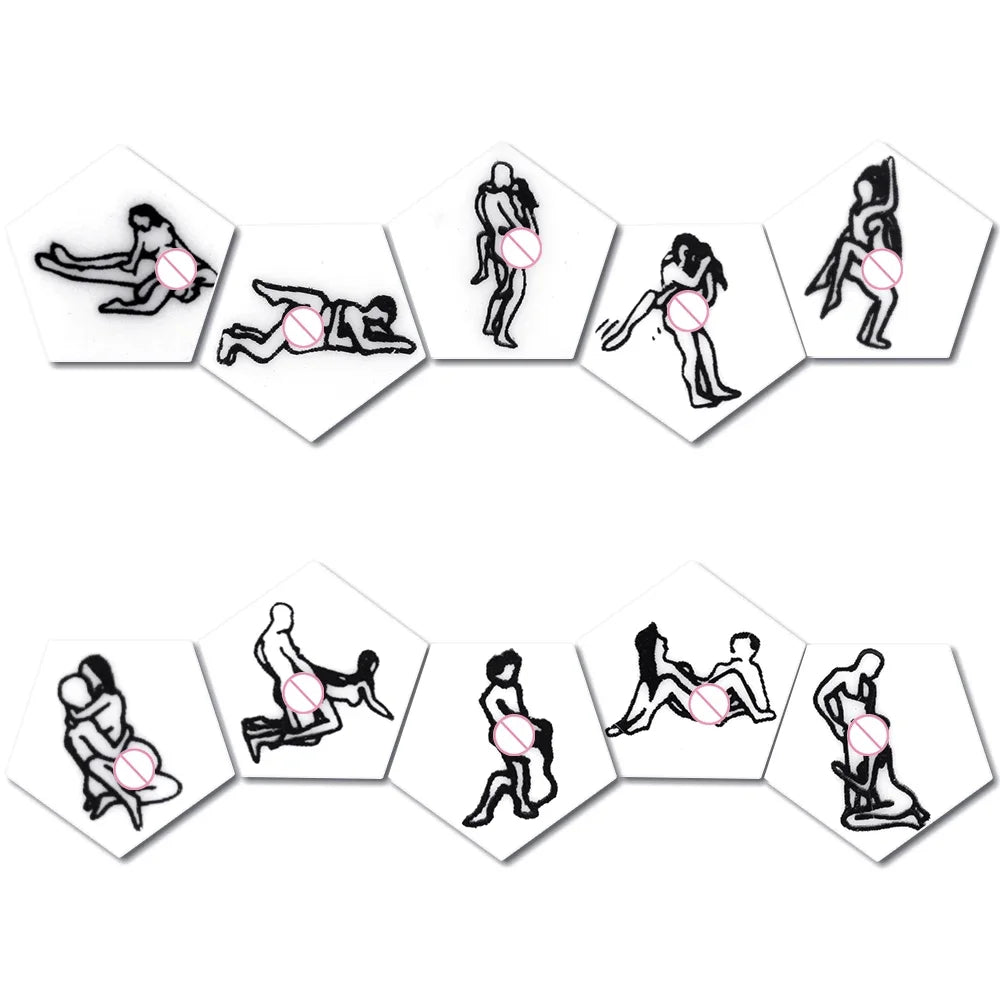 12-Sided Erotic Sex Dice – Love Position Game for Couples, Acrylic Foreplay Accessory