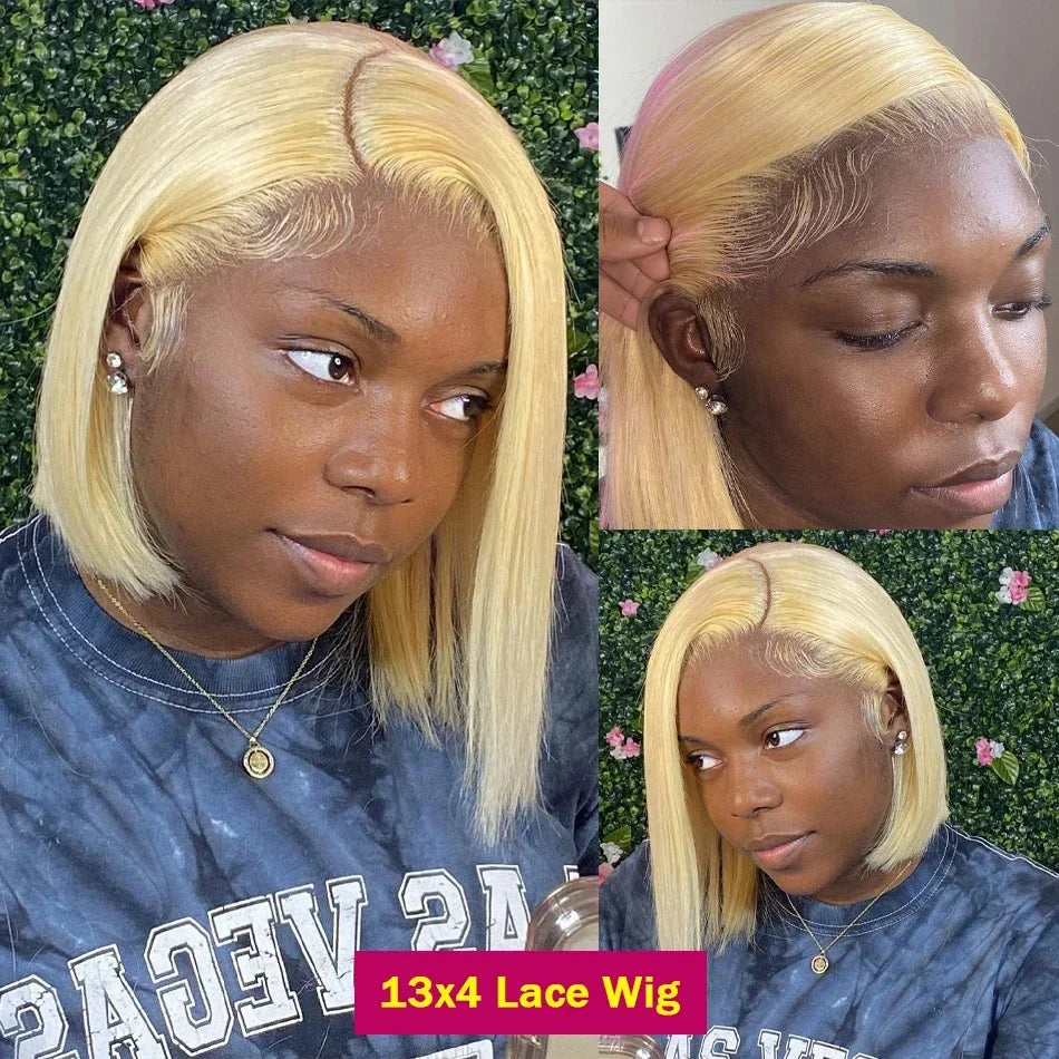 Radiant Blonde Bob – 13x4 Lace Front Brazilian Remy Wig