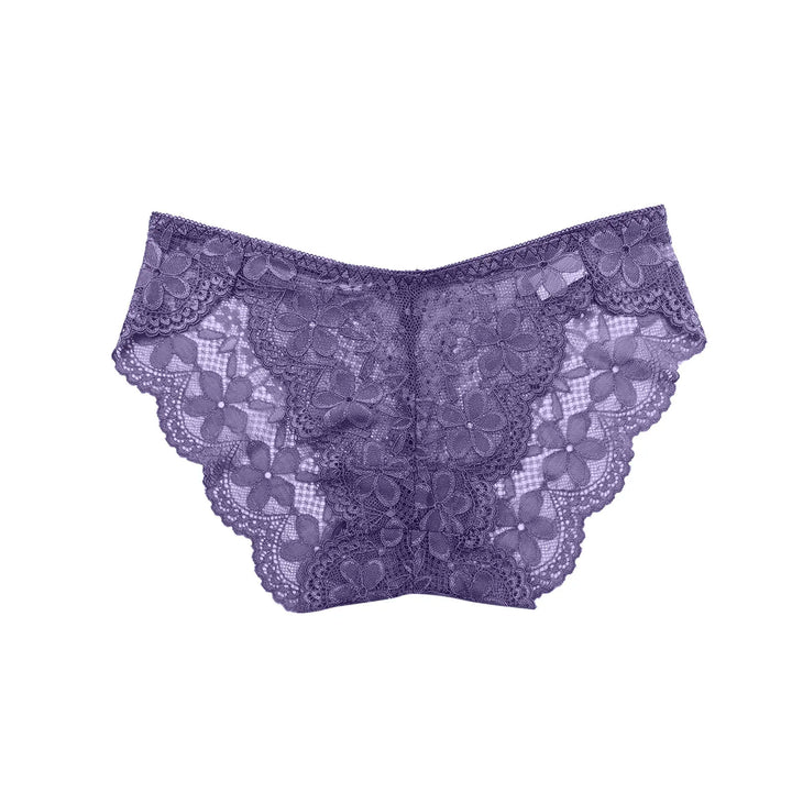 Sexy Lace Breathable Panties – Soft Transparent Mid-Rise Briefs for Women