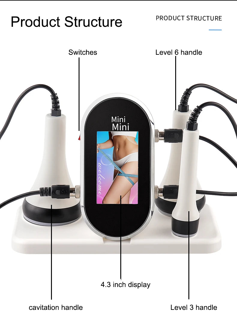 40K Ultrasonic Cavitation & RF EMS Machine – Body Slimming, Facial Lifting & Skin Tightening Beauty Device
