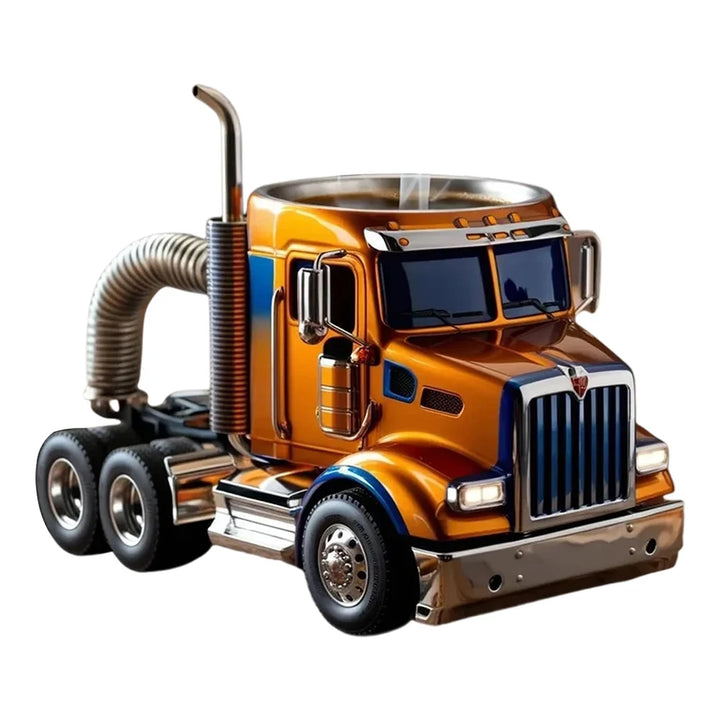 Power Drive Mug – Handcrafted Stainless Steel Semi-Truck Coffee Cup (250ml)