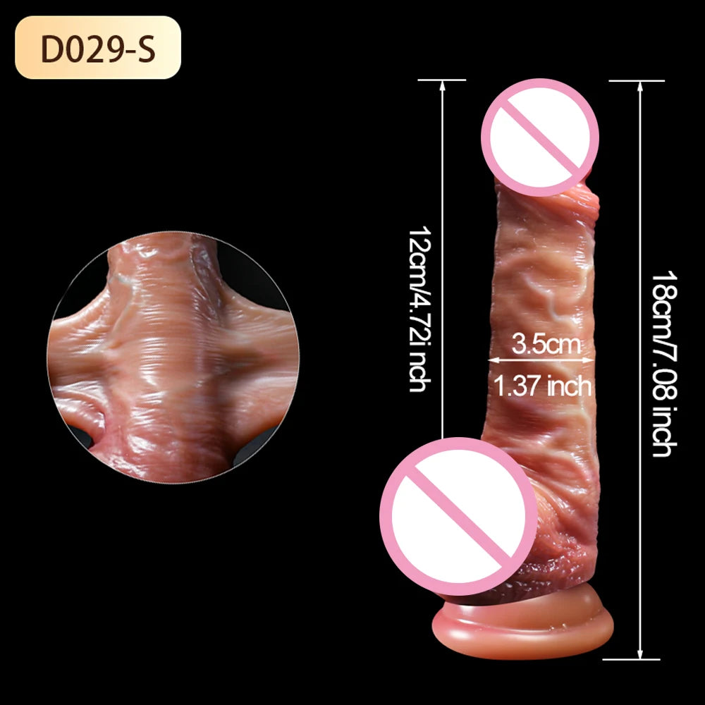 Pas Cu Pas Realistic Silicone Dildo – Soft, Lifelike Penis with Suction Cup for Hands-Free Pleasure