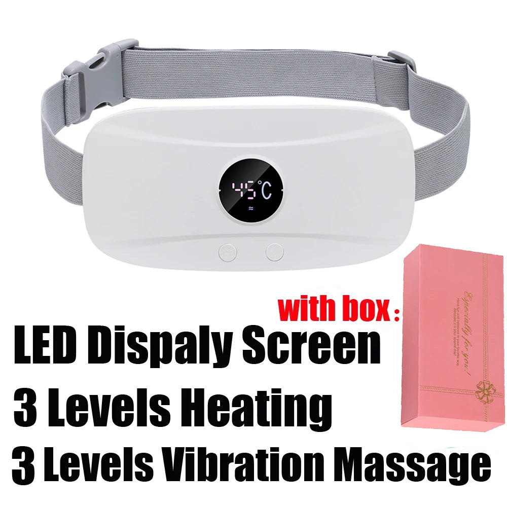 Portable Heating Pad – Menstrual Heating Massager Belt with Vibration & Adjustable Temperature, Period Relief Thermal Waist & Abdominal Warmer