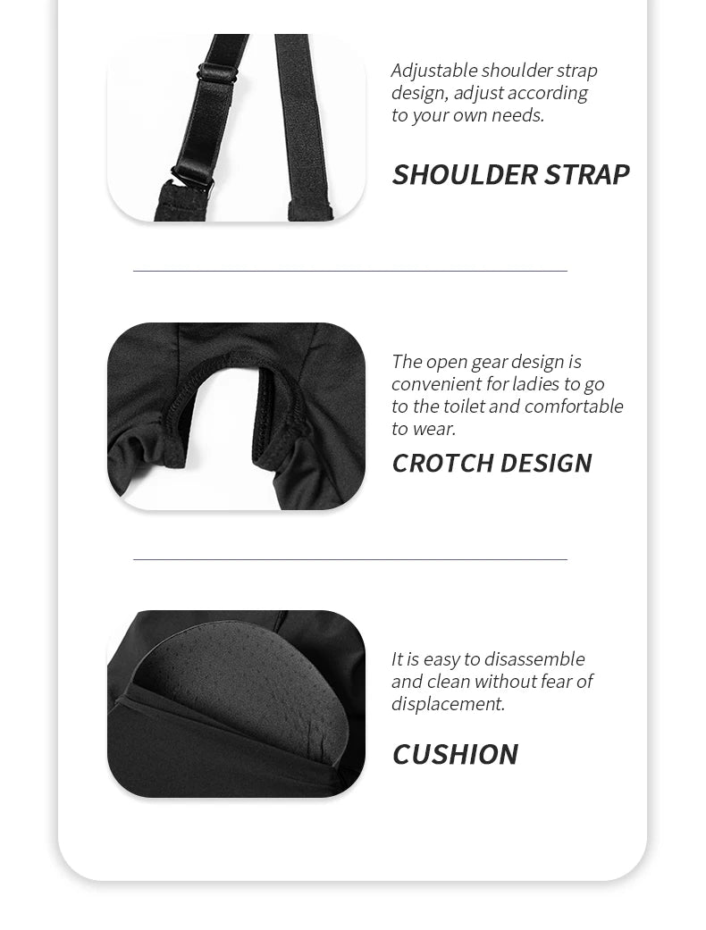 Butt-Lifting Shapewear Bodysuit with Pads – Open Crotch & Adjustable Straps