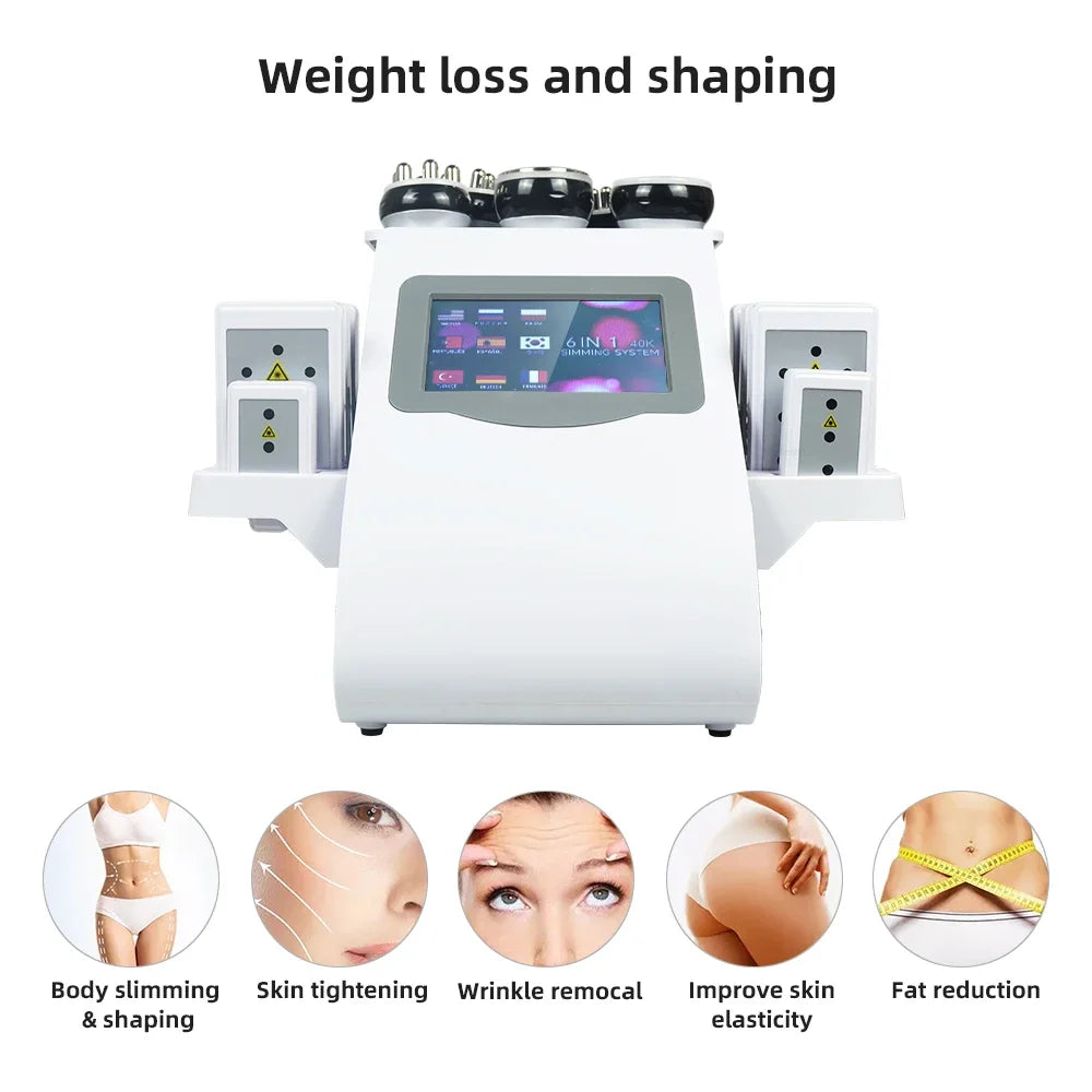 Missheart 6-in-1 Professional KIM 8 40K Cavitation & RF EMS Machine – Body Slimming, Facial Lifting & Skin Tightening