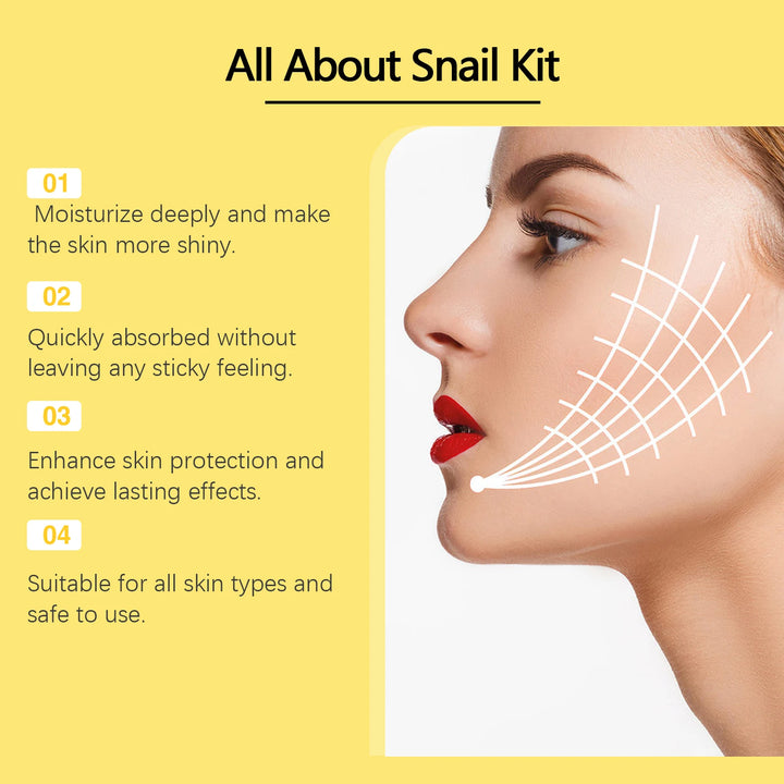 Radiance Renewal Snail Mucin Skin Care Set – Hydrate, Repair & Glow