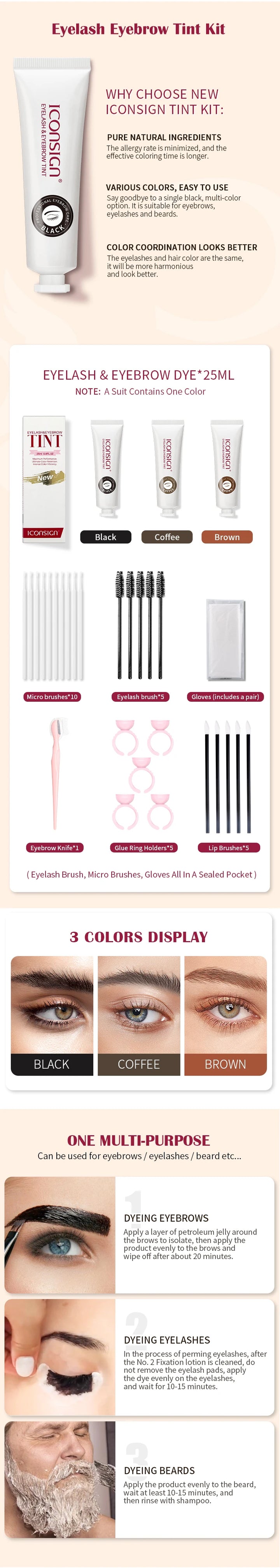 Lash & Brow Luxe Duo – Lash Lift + Tint Kit (Black, Brown, or Coffee)