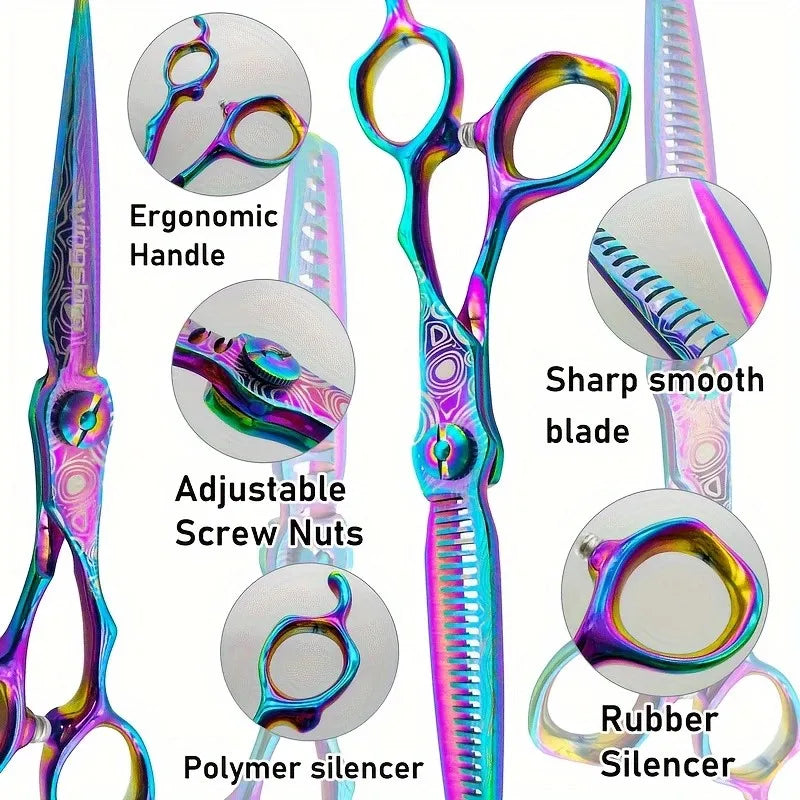 Wingsbro 6.7" Professional Hairdressing Scissors – Premium Stainless Steel Cutting & Thinning Shears for Barbers and Stylists