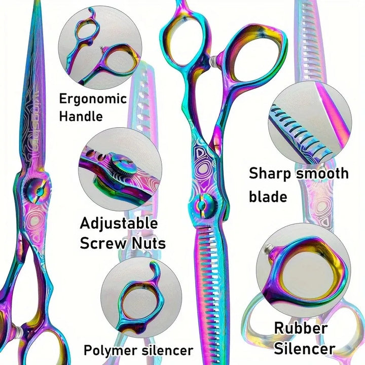 Wingsbro 6.7" Professional Hairdressing Scissors – Premium Stainless Steel Cutting & Thinning Shears for Barbers and Stylists
