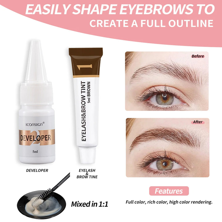 LuxeLash & Brow Tint + Lift Kit – Long-Lasting Curl & Color Enhancer (25–35 Days)