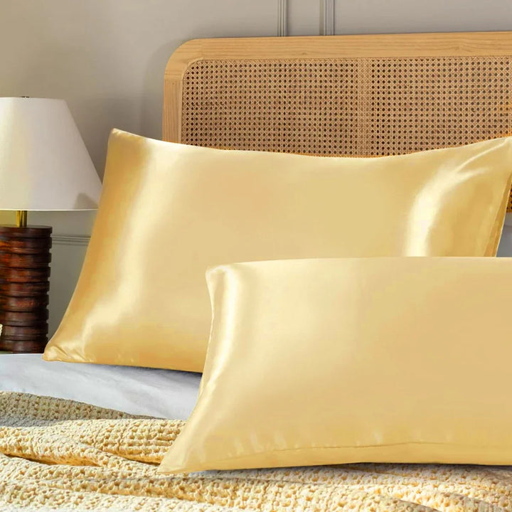 Pure Satin Silk Pillowcase – Smooth Decorative Cushion Cover for Living Room & Home Comfort (1PC, Rectangle)