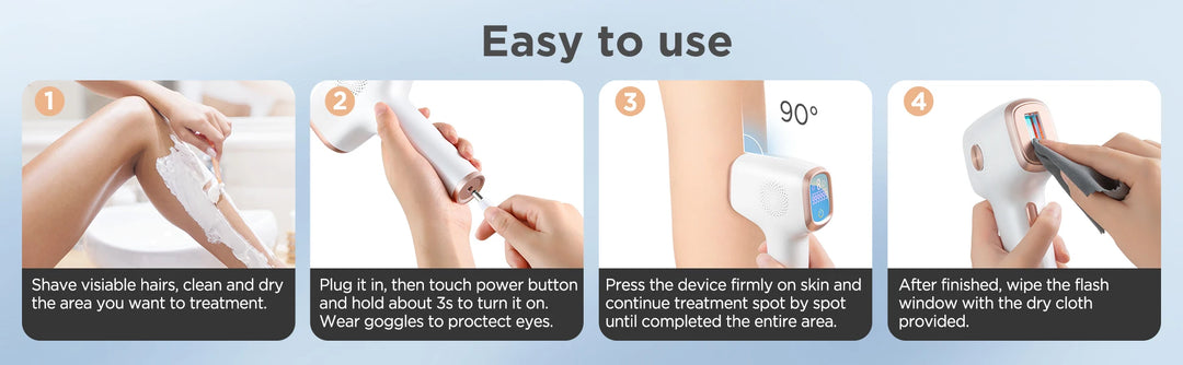 INNZA IceCool IPL Hair Removal Device – 9 Levels for Painless, Permanent Results