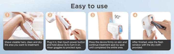 INNZA IceCool IPL Hair Removal Device – 9 Levels for Painless, Permanent Results