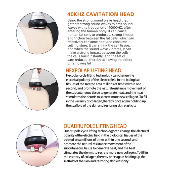 Missheart 6-in-1 Professional KIM 8 40K Cavitation & RF EMS Machine – Body Slimming, Facial Lifting & Skin Tightening