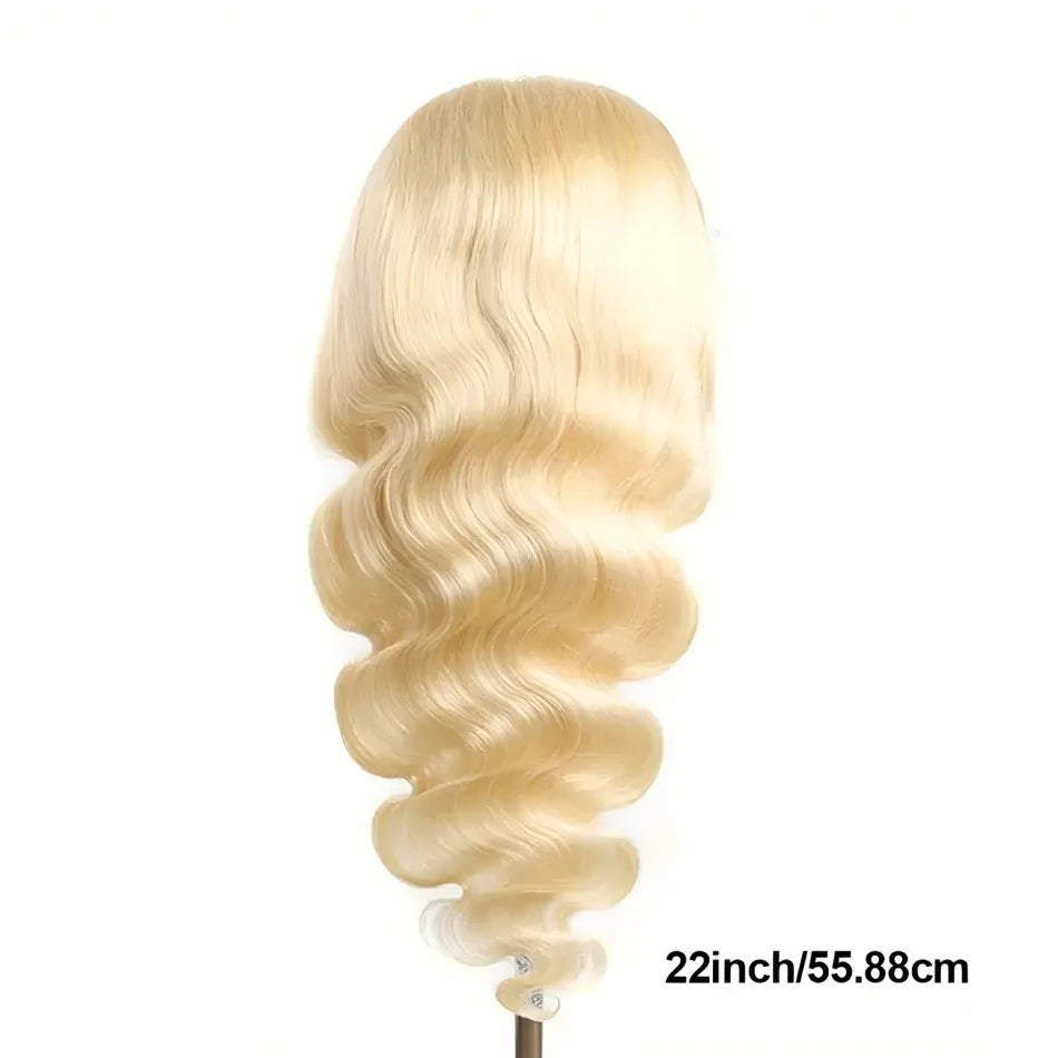 Golden Blonde HD Lace Wig – 100% Human Hair Body Wave, 30"