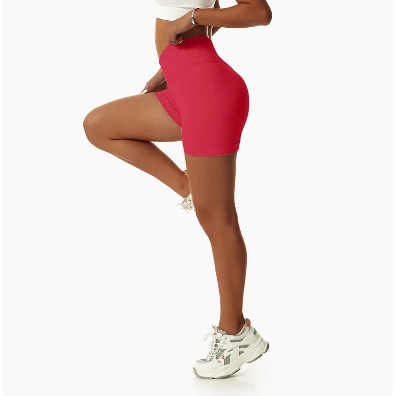 EmpowerEase Seamless Scrunch Butt High-Waist Yoga Shorts – 3-Piece Set