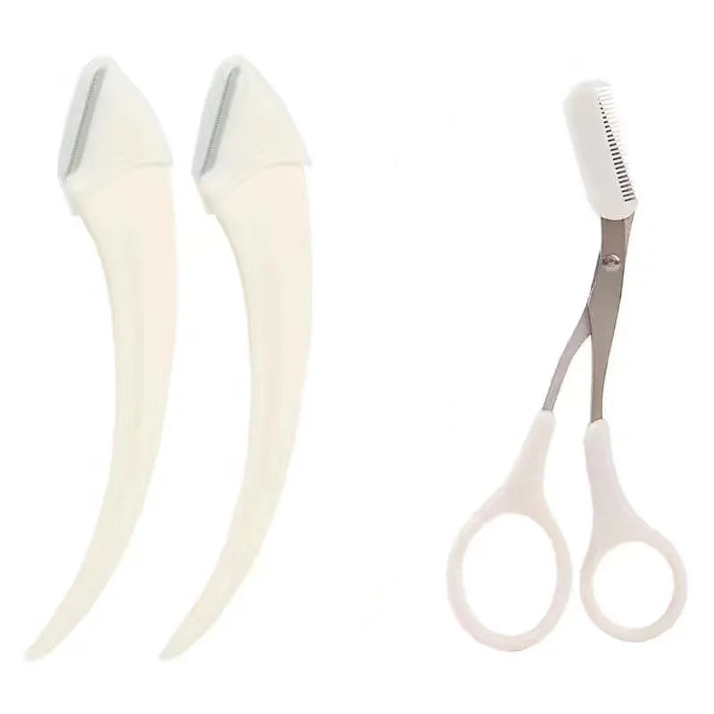 Precision Crescent Brow Shaper – Manual Trimmer with Comb
