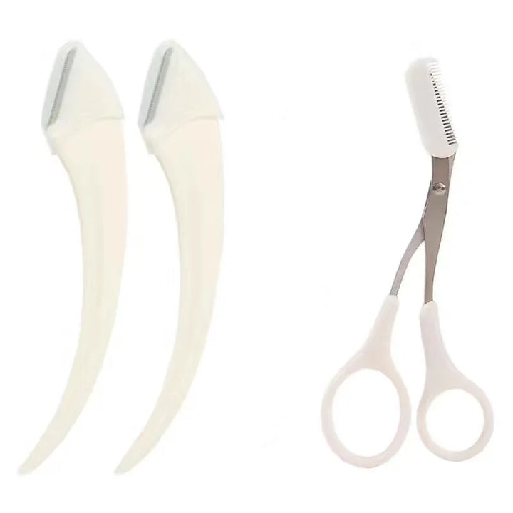 Precision Crescent Brow Shaper – Manual Trimmer with Comb